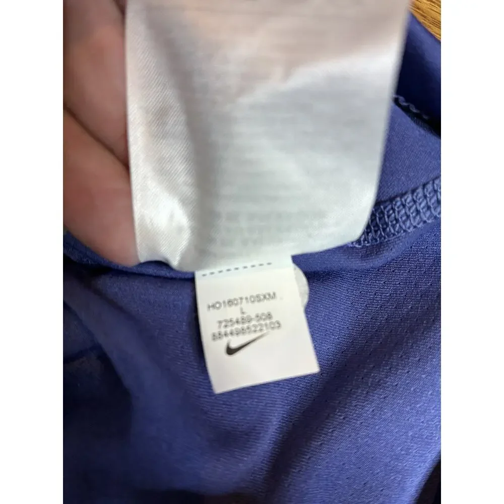 Nike Dri Fit Women's Large Purple Tank with Teal Logo